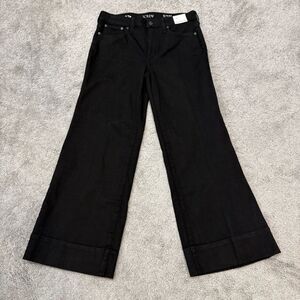 NWT J. Crew 2024 Low Rise Denim Trouser in 1996 Stretch Black Size 27P